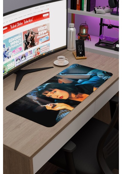 Pulp Fiction Ucuz Roman Tarantino V1 70x30 Xl Gaming Kauçuk Kaymaz Taban Mouse Pad Fare Altlığı
