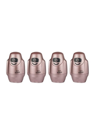 Ayrex E-bot Sılgılı Kalemtıras Metalık Roze 4lu Set