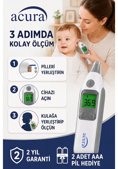 Acura Ac-9290 Thermoscanner Kulaktan Ateş Ölçer