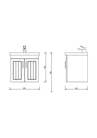 Turkuaz Frame Etajerli Lavabo 60X45 Cm Ve Lotus 60 Banyo Dolabı Beyaz Turkuaz Frame Etajerli Lavabo 60X45 Cm Ve Lotus 60 Banyo Dolabı Beyaz