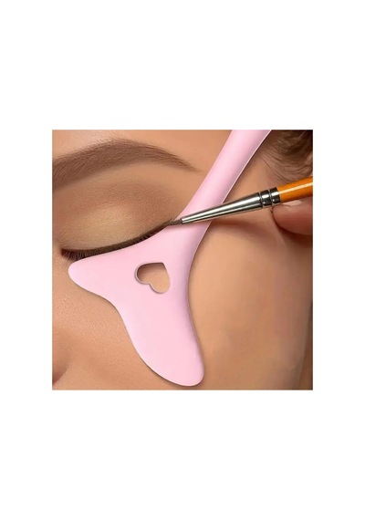 4'lü Göz Makyajı Yardımcı Seti Eyeliner & Kaş Şablon Aparatı Çok Fonksiyonlu Göz Makyajı Aracı