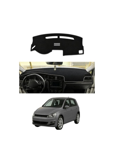 Volkswagen - Golf 7 2012+ Uyumlu Torpido Koruma Kılıfı - Gri Şeritli