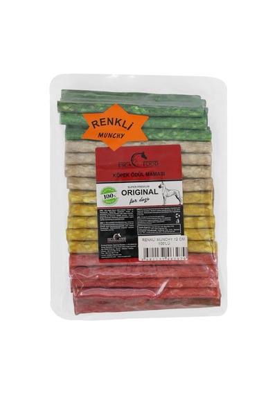 Munchy Çubuk Renkli İnce 12 Santimetre 100'lü Köpek Ödül Maması