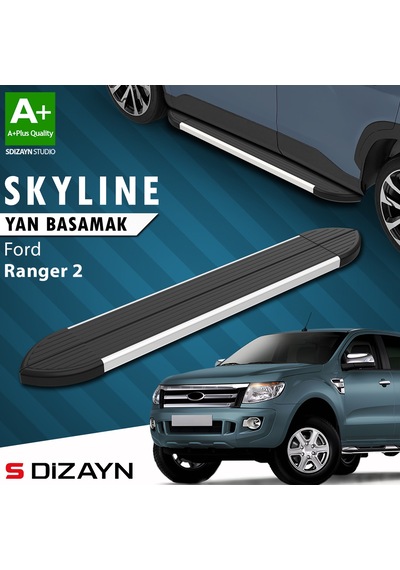S-dizayn Ford Ranger 2 Skyline Aluminyum Yan Basamak 193 Cm 2006-2013 A+ Kalite