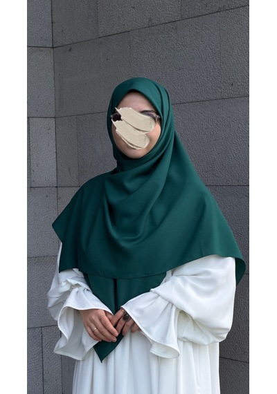 Qalortex Scarf Pamuklu Organik Modal Eşarp-zümrüt