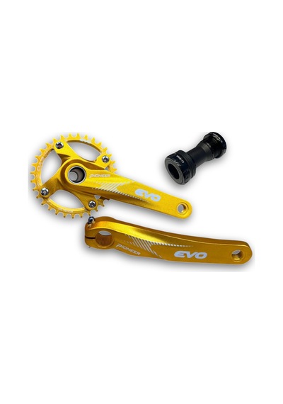 Evo Pioneer 34t Sarı Hollowtech Göbek Tek Yaprak Aynakol Sarı