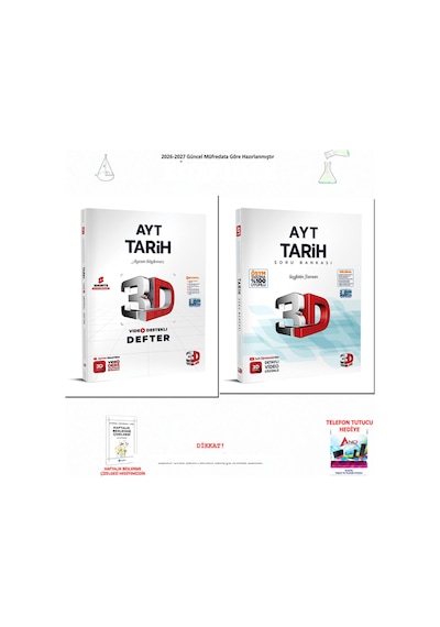 3d Ayt Tarih Soru Bankası Ve Video Defter 2 Ki 2 Kitap Seti