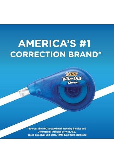 Wite-out Brand Ez Correct Correction Tape, White, 10-count