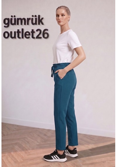 Zeze Kadın İpli Pantolon Yeşil