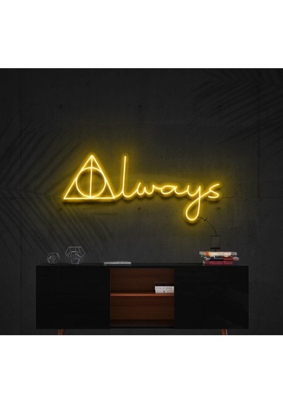 Subliminal Always Yazılı Neon Tabela Turuncu