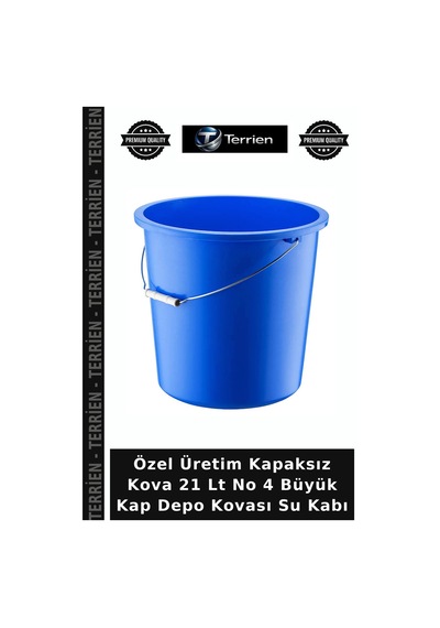 Özel Üretim Kapaksız Kova 21 Lt No 4 Büyük Kap Depo Kovası Su Kabı Çok Renkli