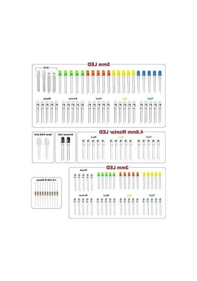 118 Parça Led Işıklı Süper Led Paketi, Eğlenceli Oyun Açık Bej