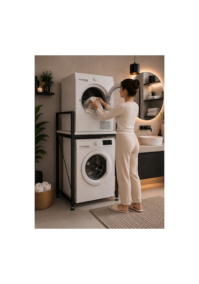Lifos Beyaz/siyah Raflı Çamaşır Makinesi Dolabı Kurutma Makinesi Dolabı Metal Banyo Dolabı Lifos Beyaz/siyah Raflı Çamaşır Makinesi Dolabı Kurutma Makinesi Dolabı Metal Banyo Dolabı