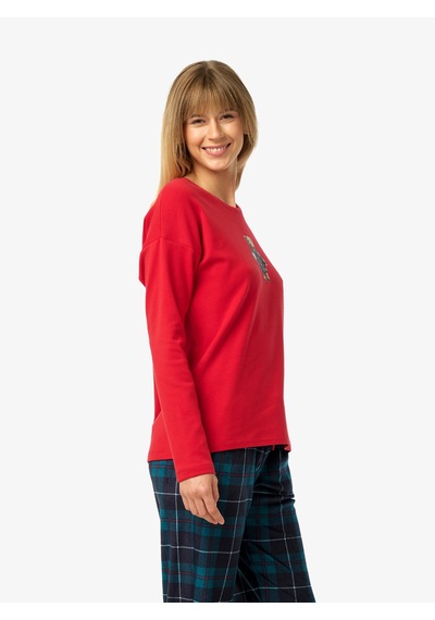 Blackspade Kadın Polar Pijama Takımı 52257 - Kırmızı