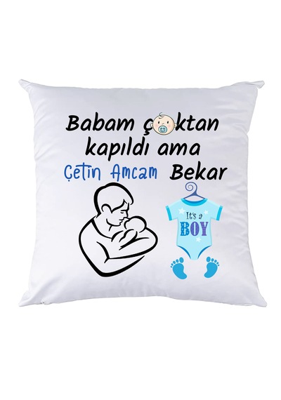 Biresimden-Hediye Erkek Bebek Yeni Doğan Hediyesi Yastık