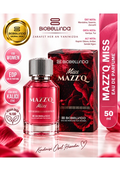 Mazz Q Miss Kadın Parfüm Eau De Parfum Zarafetin Ve Güzelliğin Kokusu 50 Ml Aromatik
