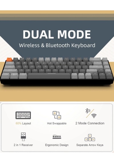 K68 Red Switch Kablosuz Bluetooth Mekanik Oyuncu Klavyesi Hotswapp Oyun Klavyesi K68 Red Switch Kablosuz Bluetooth Mekanik Oyuncu Klavyesi Hotswapp Oyun Klavyesi