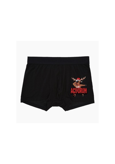 Erkek Yılbaşı Hediyesi Siyah Aıyorum Boxer Siyah