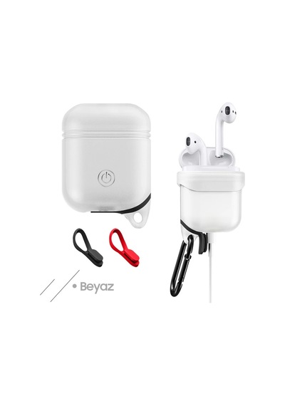 Ally Apple Uyumlu AirPods İçin Premium Silikon Kılıf Anahtarlıklı- 5775