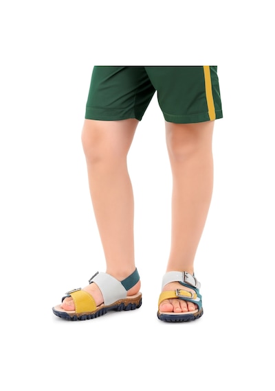 Kiko Kids Erkek Çocuk Sandalet Arz 2359 Petrol - Sarı