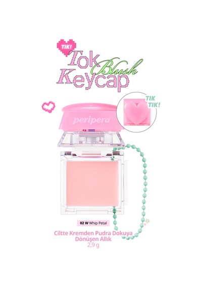 Ciltte Kremden Pudra Dokuya Dönüşen Allık Perıpera Tok Blush Keycap 02 Whip Petal