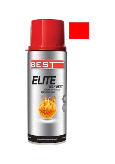 Best Elite Kırmızı 600 C Isıya Dayanıklı Sprey Boya 400 ML