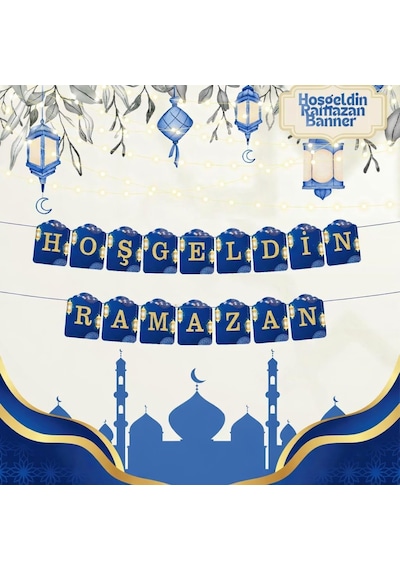 "hoş Geldin Ramazan" Dekorlu Süsü, Ramazan Süsleri, Ramazan Tavan Süsü Ürünleri