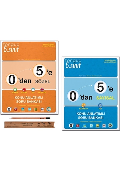 Tonguç 5. Sınıf 0 Dan 5 E Konu Anlatımlı Soru Bankası Tüm Dersler Set 2 Kitap - Sözel Ve Sayısal