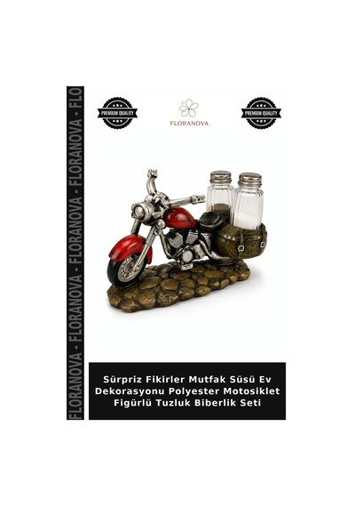 Sürpriz Fikirler Mutfak Süsü Ev Dekorasyonu Polyester Motosiklet Figürlü Tuzluk Biberlik Seti Çok Renkli