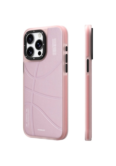 Apple Uyumlu iPhone 15 Pro Max Kılıf Magsafe Şarj Özellikli Youngkit Backboard Serisi Leather Siyah