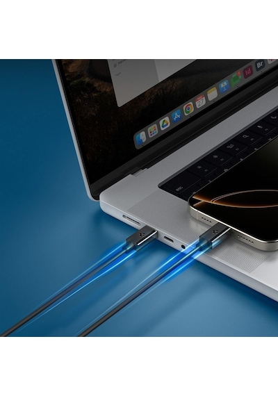 Usb-c To Usb-c 1 Metre Kablo 60w Güç/pps 2.0 Super Hızlı Şarj / 480 Mbps Data Aktarım Hızı Type-c Ekstra Dayanıklı Siyah - Aca08718