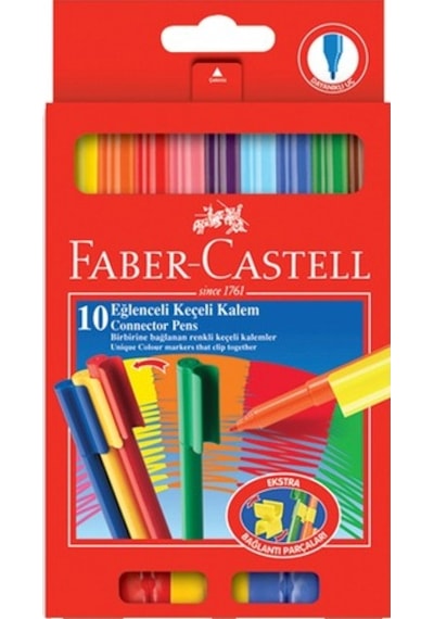 Faber Keçeli Kalem Eğlenceli 10 Renk