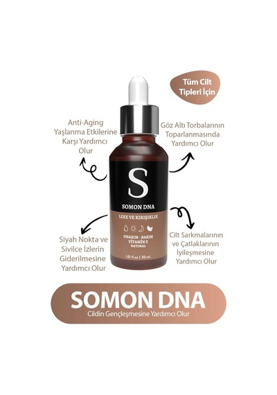 Somon Dna Serum - Leke & Yaşlanma Karşıtı, Onarım, Bakım Cilt Yüz Bakım Serumu