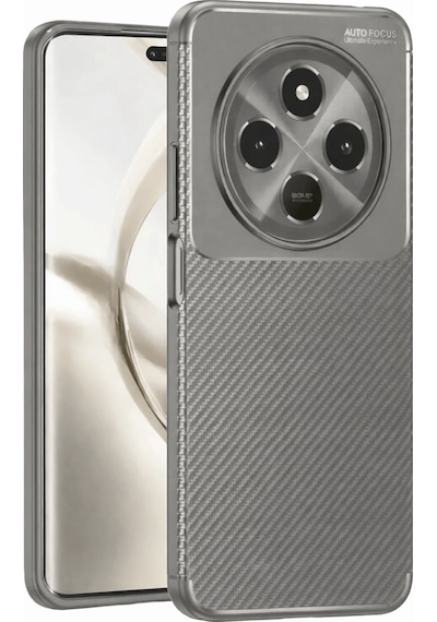 Cosmotex Newface Tecno Spark 30c Kılıf Auto Focus Karbon Kapak - Gri