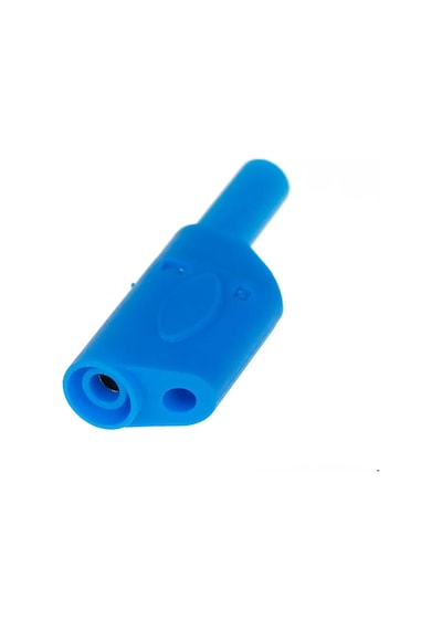 4mm Korumalı Mavi Banana Jack - 5 Adet