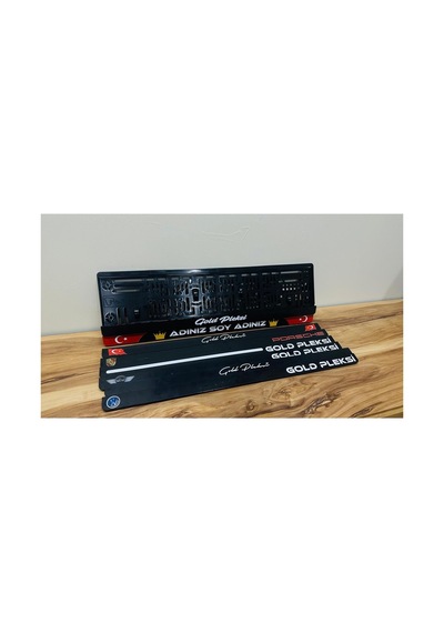 Kişiye Özel Isimli 2 Adet Uv Baskı Siyah Oto Plakalık - 613654365