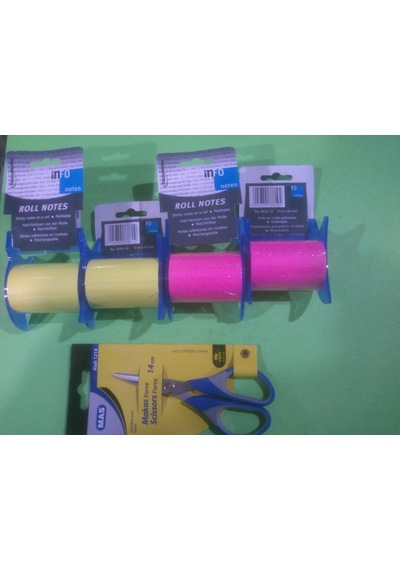 Tamamı Yapışkanlı Postit 6 Cmx8 Mt 4 Adet+Makas