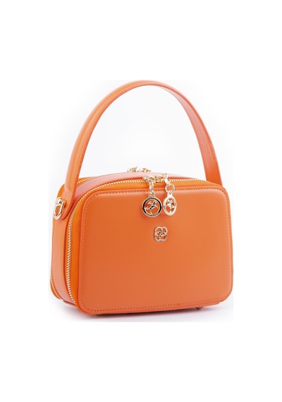 Nas Bag Kadın Mini El Ve Çapraz Çanta Turuncu En:20 Boy :15 Turuncu