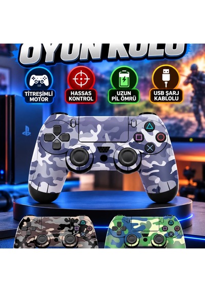 Ergonomik Tasarımlı Hassas Kontrol Oyun Kolu Analog Stick, Tetik Tuşları Ve Led Göstergeli