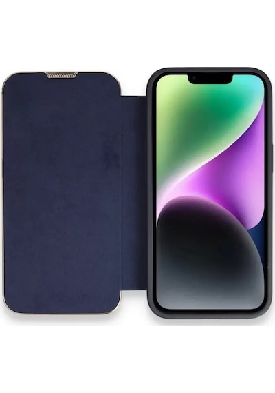 Newface Apple Apple iPhone Uyumlu  13 Pro Kılıf Dolpin Kapaklı - Lacivert