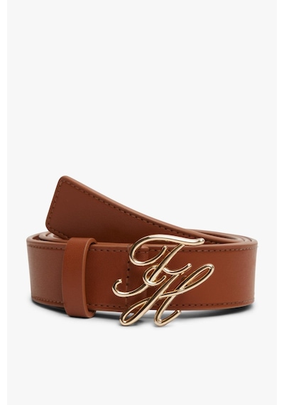 Tommy Hilfiger Th Kadın Script 3.0 Kahverengi Kemer-13688 Kahverengi