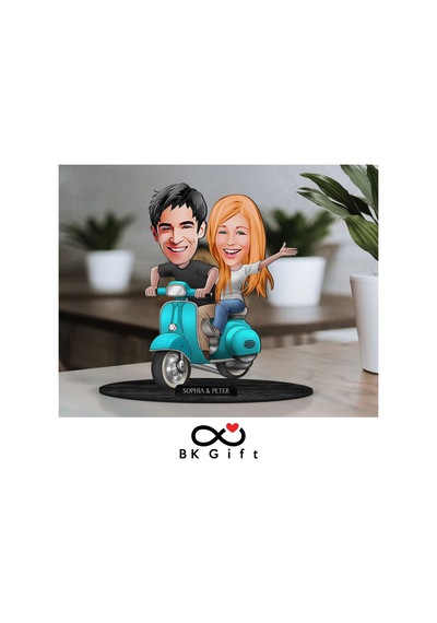 Bk Gift Kişiye Özel Sevgililer Karikatürlü Ahşap Biblo, Sevgililer Günü Hediyesi, Doğum Günü Hediyesi, Yıl Dönümü Hediyesi-99
