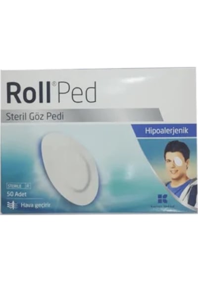 Roll Ped Steril Göz Pedi Göz Kapama Bandı Göz Pedi 50 Adet