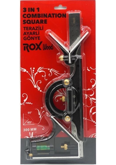 Rox Wood 0024 Terazili Ayarlı Gönye