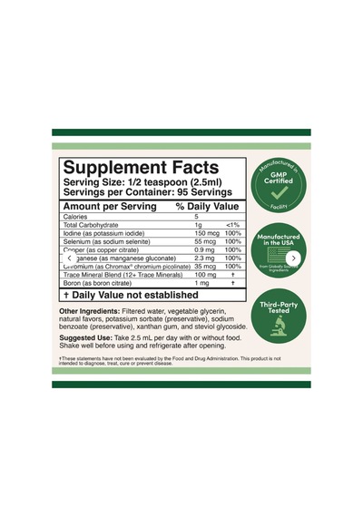 Double Wood Trace Mineral Supplement 236ml 95 Servis. Abd Me...