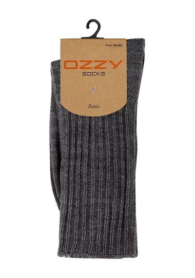 Ozzy Socks Soft Touch Kışlık Kadın Yünlü Uyku Çorabı Antrasit