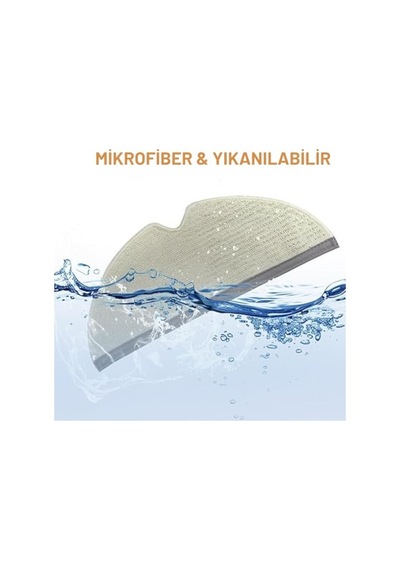 Q8 Max, Q8 Max+ Roborock İle Uyumlu 2 Siyah Yan Fırça 2 Filtre 2 Mop Genel