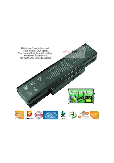 Alfabilgisayar MSI Uyumlu Megabook Gx740X. M660. M662 Batarya A+++ Pil Güçlü Güvenli