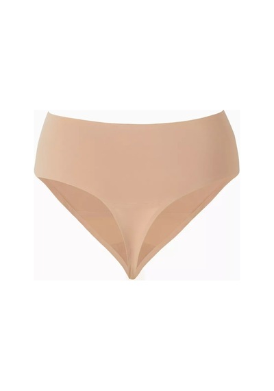 Skims Smoothing Intimates Yüksek Bel Tanga, Pürüzsüz Ve Dikişsiz, Siena Renk Bej