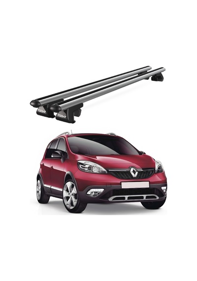 Venüs Renault Scenic X-mod 5 Posti 2013-2016 Uyumlu Gri Ara Atkı Port Bagaj Tavan Barı